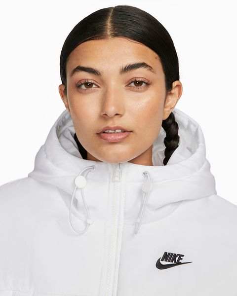 Куртка жіноча Nike Sportswear Classic Puffer Therma-Fit Loose Hooded Jacket (FB7672-100), XS, OFC, 40% - 50%, 1-2 дні