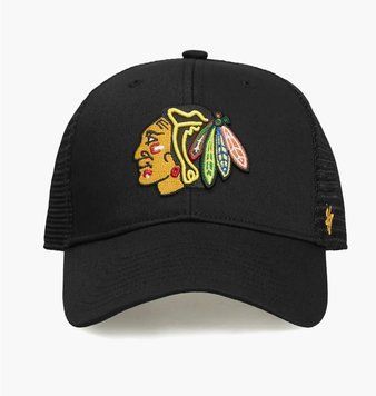 Кепка 47 Brand Chicago Blackhawks Branson Mes (H-BRANS04CTP-BK), OSFA, WHS, < 10%, 1-2 дня