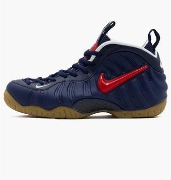 Баскетбольні кросівки чоловічі Nike Air Foamposite Pro Navy Red (CJ0325-400), 42, WHS, < 10%, 1-2 дні