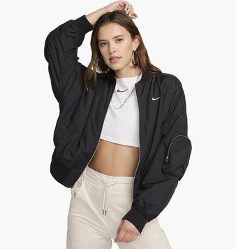 Куртка женская Nike Sportswear Essential Oversized Bomber Jacket Black (FN2839-010), L, WHS, 1-2 дня