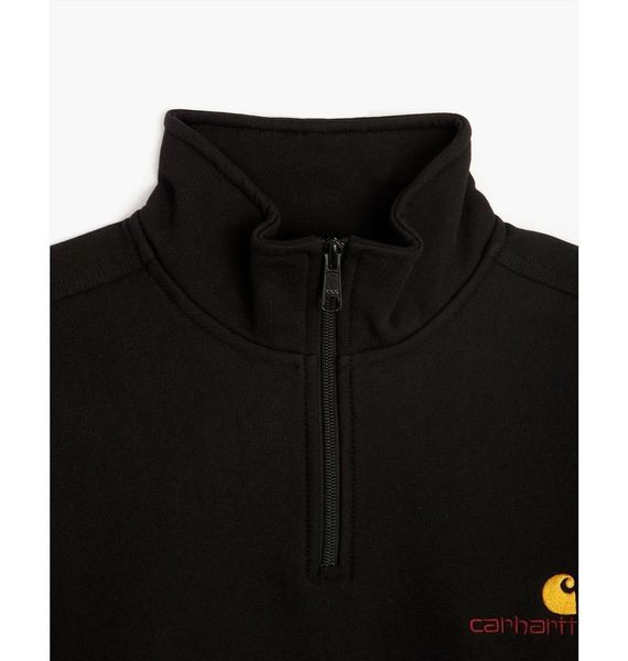 Кофта чоловіча Carhartt Wip American Script Half Zip Sweatshirt Black (I027014-89XX), M, WHS, < 10%, 1-2 дні