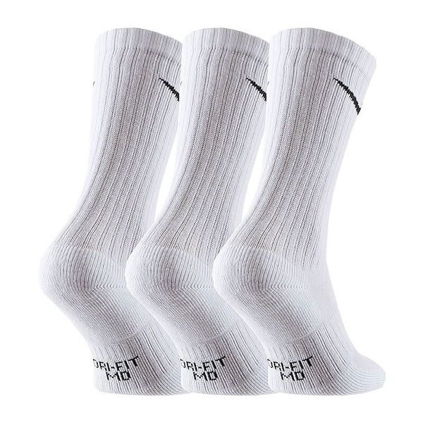 Носки Nike Kids' Performance Cushioned Crew Training Socks (3 Pair) (SX6842-100), 34-38, WHS