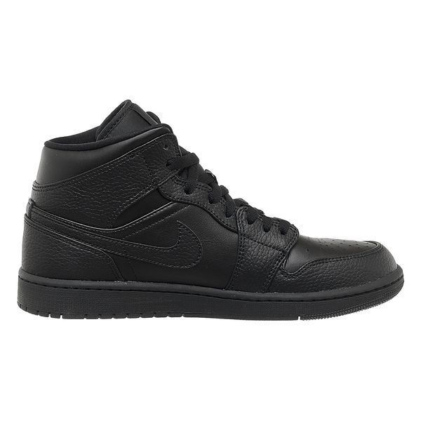 Кросівки чоловічі Jordan 1 Mid Triple Black (554724-091), 41, OFC, 40% - 50%, 1-2 дні