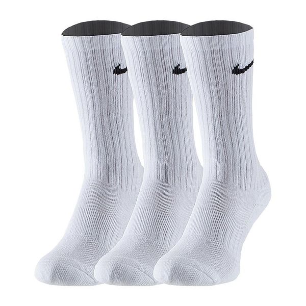 Носки Nike Kids' Performance Cushioned Crew Training Socks (3 Pair) (SX6842-100), 34-38, WHS