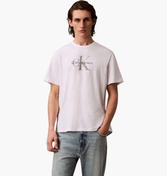 Футболка унисекс Calvin Klein Monogram T-Shirt White (4RG891G-YAF), M, WHS, 1-2 дня