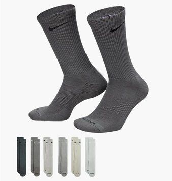 Шкарпетки Nike U Nk Ed Pls Csh Crw 6Pr - 132 (SX6897-991), 38-42, WHS, 10% - 20%, 1-2 дні