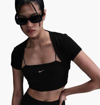 Спортивный топ женской Nike Tight Cropped Mini-Rib 2-In-1 Top Black (HJ1299-010), M, WHS, 10% - 20%, 1-2 дня
