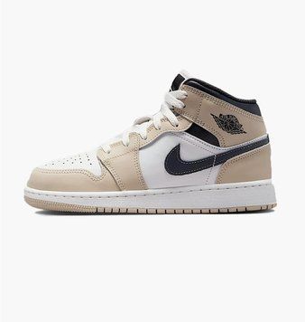 Кроссовки детские Jordan 1 Mid Beige/White (DQ8423-153), 38.5, WHS, 10% - 20%, 1-2 дня