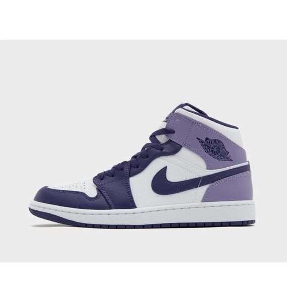 Кроссовки детские Jordan Air 1 Mid White/Violet (DQ8423-515), 38.5, WHS, 10% - 20%, 1-2 дня