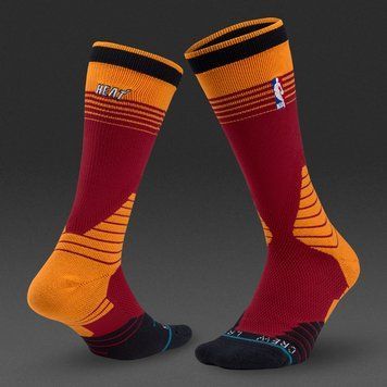 Носки Stance Nba Miami Heat Logo Crew Socks &ndash; White (M559C5LCHE-RED), 46-50, WHS, < 10%, 1-2 дня