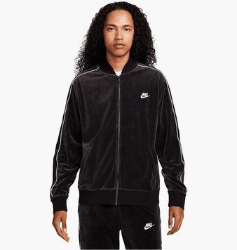 Кофта чоловіча Nike Sportswear Club Velour Jacket Black (FB8231-010), M, WHS, 20% - 30%, 1-2 дні