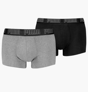 Трусы-боксерки мужские Puma Everyday Trunk Grey/Black (2 ) (938321-02), M, WHS, 1-2 дня