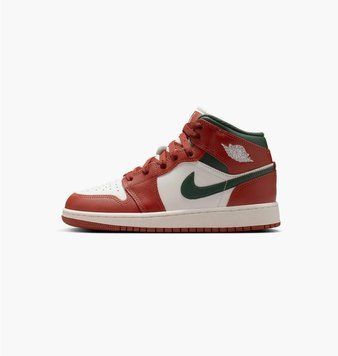 Кроссовки детские Jordan 1 Mid Redstone White/Red (DQ8423-105), 37.5, WHS, 1-2 дня