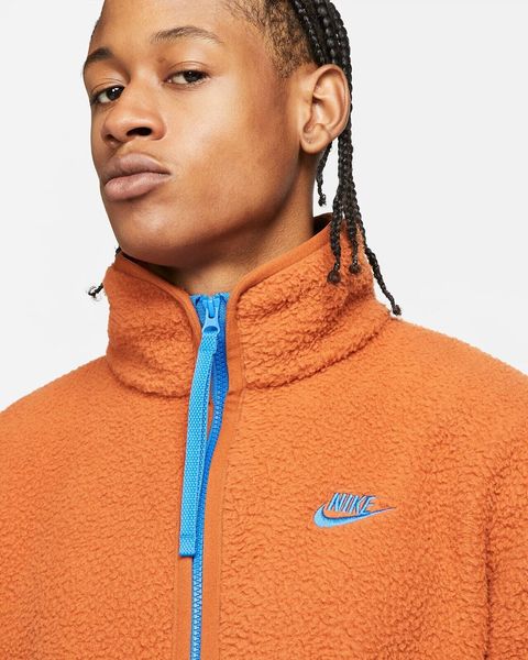 Куртка чоловіча Nike Mens Fleece Full-Zip Jacket Orange (DD5021-246), XL, WHS, 1-2 дні