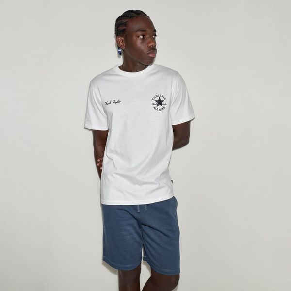 Футболка чоловіча Converse T-Shirt (CVM6T332-WHT), L, WHS, 1-2 дні