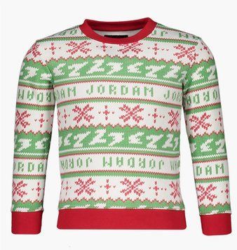 Свитер детской Jordan Jumpman Holiday Crew (85A153-R78), XS (122-128 CM), WHS, < 10%, 1-2 дня