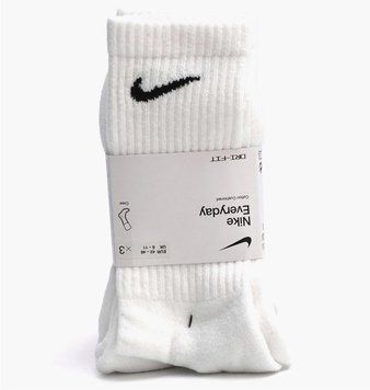 Шкарпетки Nike U Nk Everyday Cush Crew 3Pr (SX7664-100), 38-42, WHS, > 50%, 1-2 дні