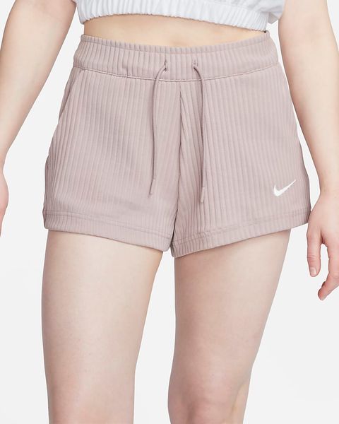 Шорты женские Nike High-Waisted Ribbed Jersey Shorts (DV7862-272), XS, WHS, 20% - 30%, 1-2 дня