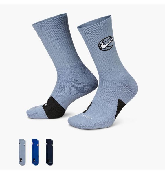 Шкарпетки Nike Everyday Crew Basketball Multi (3 ) (DA2123-911), 34-38, WHS, 30% - 40%, 1-2 дні