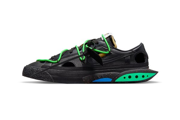Кросівки чоловічі Nike Blazer Low X Off-White™️ 'Black And Electro Green' (DH7863-001), 38.5, WHS, 10% - 20%, 1-2 дні