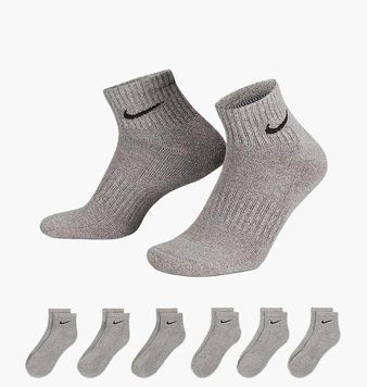 Носки Nike U Nk Everyday Csh Ankl 6Pr 132 (SX7669-064), L, WHS, 10% - 20%, 1-2 дня