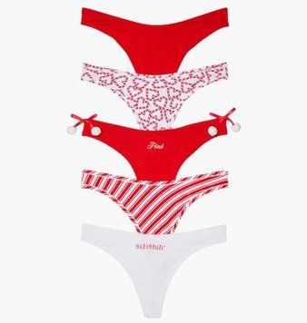 Труси жіночі Victoria's Secret Knickers (5 ) Red/White (26945944), S, WHS, 1-2 дні