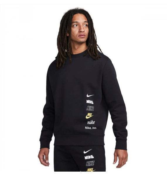 Кофта чоловіча Nike Club + Bb Crew Mlogo (DX0781-010), L, WHS, 20% - 30%, 1-2 дні