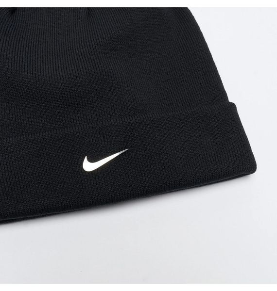 Шапка Nike Peak Standard Cuff L Swoosh Beanie (FB6527-010), One Size, WHS, 10% - 20%, 1-2 дня
