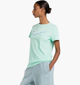 Футболка жіноча Reebok Vector Graphic T-Shirt Turquoise (100071094), S, WHS, 1-2 дні