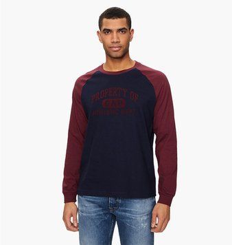 Кофта мужская Gap Gap Raglan Tee Xl Blue/Bordo (765764-02), M, WHS, 10% - 20%, 1-2 дня