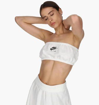 Спортивний топ жіночий Nike Air Pique Bandeau Top White (DM6460-100), M, WHS, 1-2 дні