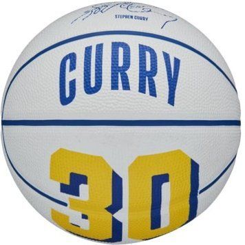 Баскетбольный мяч Wilson Nba Player Icon Mini Bskt Curry White Size 3 (WZ4007401XB3), 3, WHS, < 10%, 1-2 дня