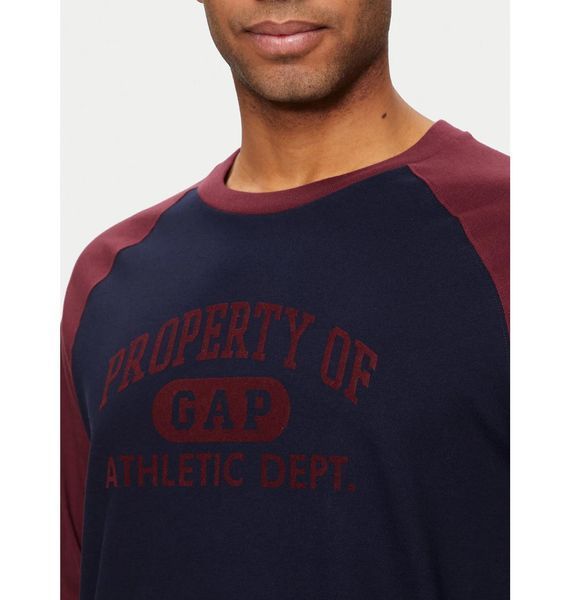 Кофта мужская Gap Gap Raglan Tee Xl Blue/Bordo (765764-02), M, WHS, 10% - 20%, 1-2 дня