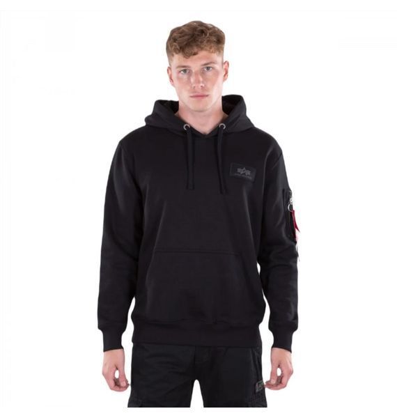 Кофта мужская Alpha Industries Back Print Hoody Black (178318-03), M, WHS, 10% - 20%, 1-2 дня