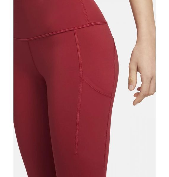 Лосіни жіночі Nike Womens Mid-Rise Crop Pocket Running Leggings Red Cn8043-615 (CN8043-615), M, WHS, 10% - 20%, 1-2 дні