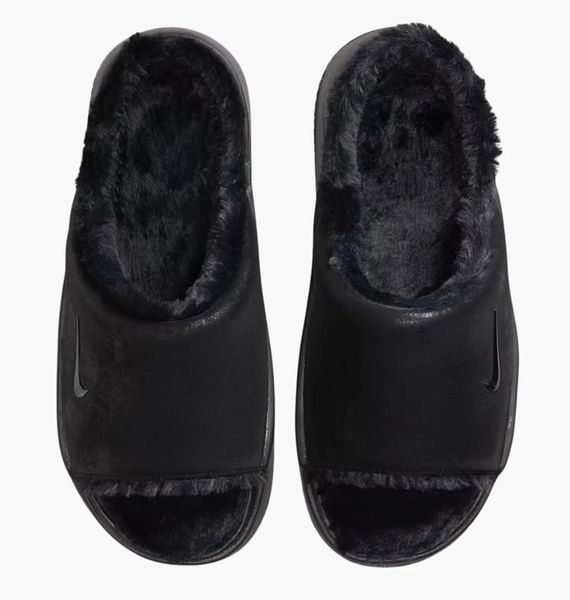 Тапочки женские Nike Calm Elevation Fur Black (HV8560-001), 36.5, WHS, 20% - 30%, 1-2 дня