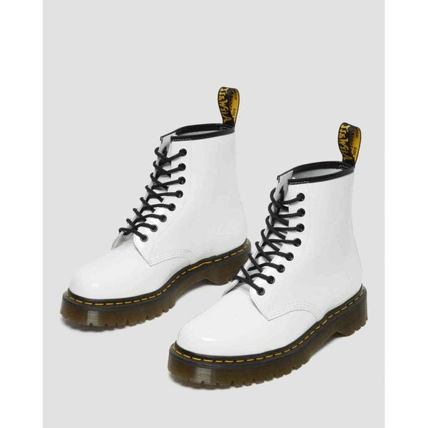 Черевики жіночі Dr. Martens 1460 Bex White Patent Lamper Leather Platform Boots (26886100), 38, WHS
