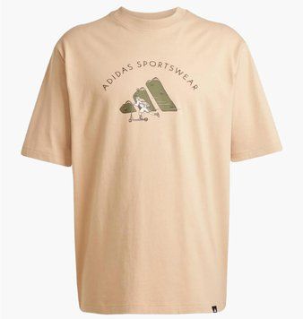 Футболка мужская Adidas Codes Doodle Scooter Graphic Beige (JJ3967), S, WHS, 1-2 дня