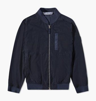 Бомбер чоловічий Stone Island Cupro Cotton Twill Bomber Jacket Blue (781542629-V0020), 2XL, WHS, 10% - 20%, 1-2 дні