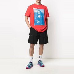 Футболка мужская Off White Mona Lisa Oversized T-Shirt Red (OMAA038R21JER0012501), M, WHS, 10% - 20%, 1-2 дня