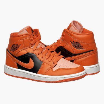 Кроссовки женские Jordan 1 Mid Orange Black (DM3381-600), 42.5, WHS, < 10%, 1-2 дня