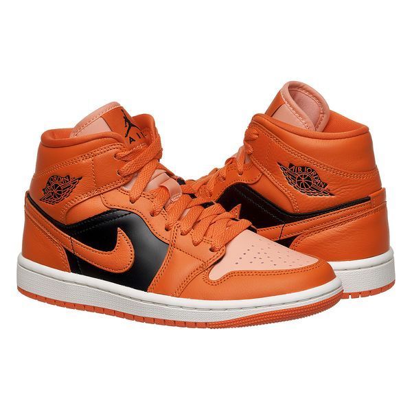 Кроссовки женские Jordan 1 Mid Orange Black (DM3381-600), 42.5, WHS, < 10%, 1-2 дня