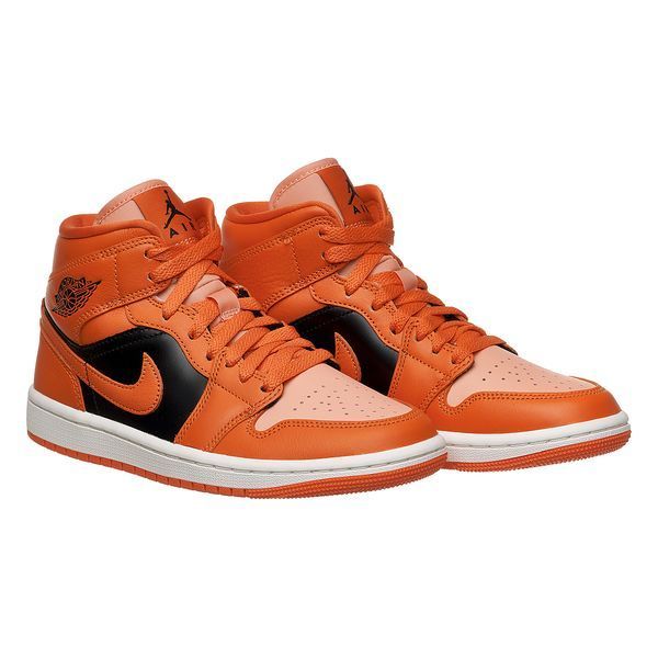 Кроссовки женские Jordan 1 Mid Orange Black (DM3381-600), 42.5, WHS, < 10%, 1-2 дня