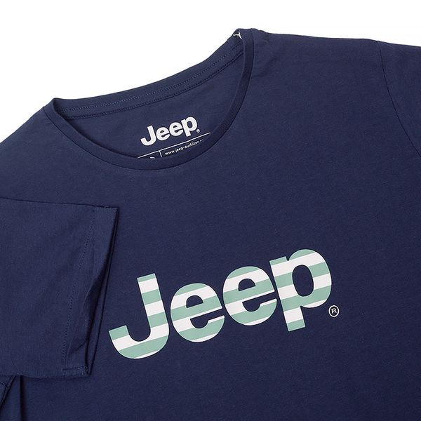 Футболка жіноча Jeep J Woman T-Shirt Oversize Striped Print Turn-Up Sleeve J22w (O102611-A184), M, WHS, 1-2 дні