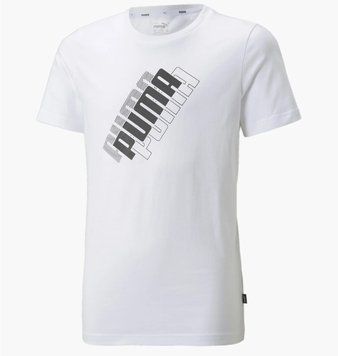 Футболка дитяча Puma Power Logo Tee White (847296-02), 104 CM, WHS, < 10%, 1-2 дні