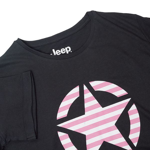 Футболка жіноча Jeep T-Shirt Oversize Star Striped Print Turn (O102613-B000), S, WHS, 1-2 дні
