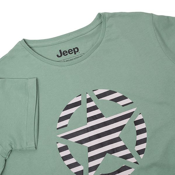 Футболка жіноча Jeep T-Shirt Oversize Star Striped Print Turn (O102613-E854), L, WHS, 1-2 дні