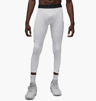 Термобілизна чоловіча Jordan Sport Dri-Fit S 3/4 Tights White Dx3139-100 (DX3139-100), S, WHS, 20% - 30%, 1-2 дні