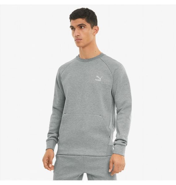 Кофта чоловіча Puma Classics Tech Crew Grey 53077903 (530779-03), S, WHS, 10% - 20%, 1-2 дні