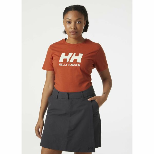 Футболка женская Helly Hansen Logo T-Shirt W Terracotta 2023 At Ekosport (34112-179), XS, WHS, 30% - 40%, 1-2 дня